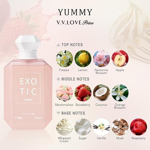 V.V.LOVE prive YUMMY Eau de Parfum - Sweet and Warm Marshmallow Scent with Vanilla and Sugary Notes Luxurious Perfume for Women 3.4 oz/100 ml thumbnail 3