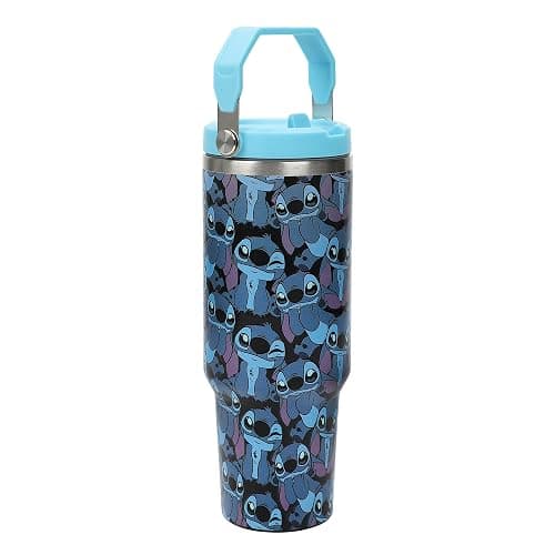 Disney Stitch All-Over Print Blue 40 Oz Stainless Steel Tumbler With Handle thumbnail 3