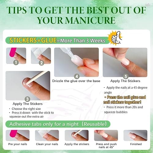 Matte Dark Green Press on Nails Short Medium Square Glue on Nails Set,KQueenest Solid Color Fake Nails Short Coffin Acrylic Nails Press on Gel Nails for Women Reusable False Nails in 24 Pcs - matte dark green thumbnail 7