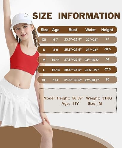 QooNoo Girls Training Bra Seamless Sport Bras for Teens Strappy Scoop Neck Yoga Crop Top Dance Kids Teens thumbnail 6