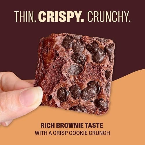 Brownie Brittle – Original Chocolate Chip Thin and Crispy Sweet Snacks, Family Size (Pack of 6, 5 oz), Rich Gourmet Brownie Bites Dessert thumbnail 3