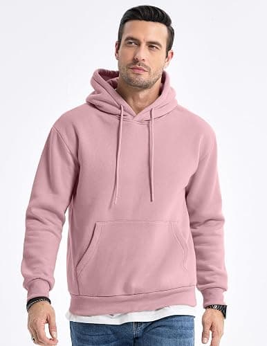 JMIERR Mens Casual Cotton Hooded Collar Drawstring Hoodies Pullover Sweatshirts Casual Long Sleeve Shirts thumbnail 8