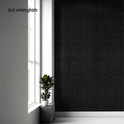 Olanglab Acoustic Wall Panels 10 Pack, 48 x 24 per Acoustic Panels Sound Absorbing, Decorative Sound Panels for Home Studio and Office, Black - Black thumbnail 6