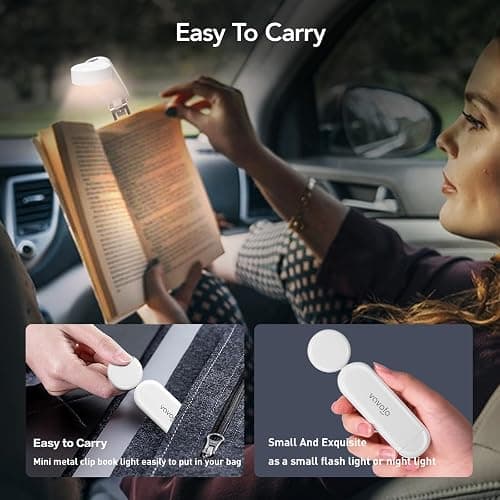 VAVOFO USB Rechargeable Bookmark Reading Light, Blue Light Blocking Amber LEDs for Bedtime Reading - Clip On, 9 Lighting Modes thumbnail 7