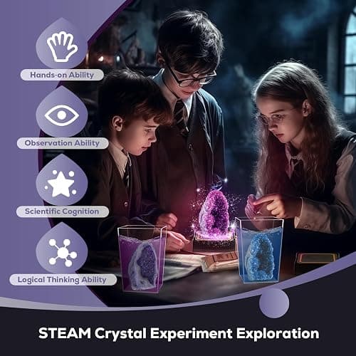 GobiDex Geodes Growing Science Kit for Kids Age 6-8-12, Geodes with Crystals Grow Fast in (24H), STEM Educational Science Experiments Toys, Geology & Rock Enthusiasts Collection, Gifts for Boys Girls thumbnail 6
