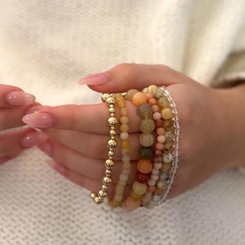 Wendy Kleiner Crystal Bracelet and Crystal Bracelet Stack – Healing Stone Beads – Small Size Beads - Spiritual Energy Jewelry – Elastic, Unisex, Gift-Ready thumbnail 7