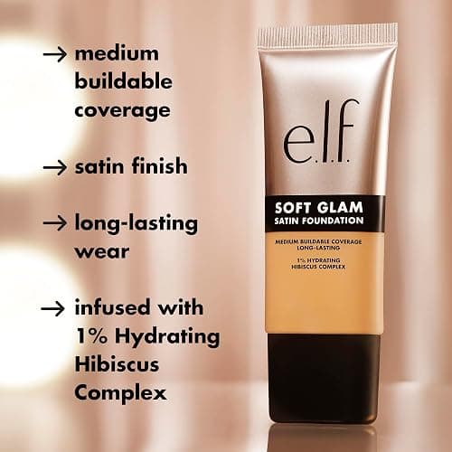 e.l.f. Soft Glam Foundation, Medium Coverage, Long-Lasting & Buildable Foundation For A Smooth, Satin Finish, Vegan & Cruelty-Free, 25 Light Neutral thumbnail 6