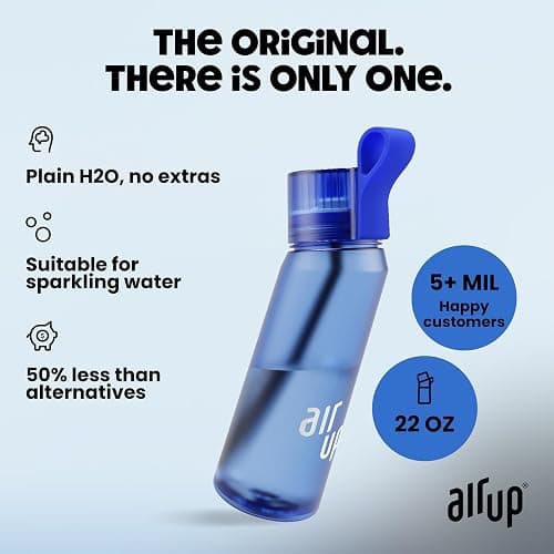 air up® water bottle (22 oz) for school, sports, gym | includes 5 scent pods & straw | flavored bottle in blue – also for kids, boys, girls | no calories, sugar-free and suitable for carbonation - Royal Blue - 22 Ounces thumbnail 4