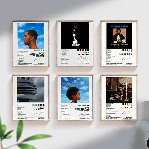 FAXIULANS Drake Poster A Set of 6 Canvas Posters Canvas Print Wall Art Signed Limited Posters Album Cover Poster Family Decorative Painting Wall Art Canvas Posters Hanging Poster Gifts thumbnail 3