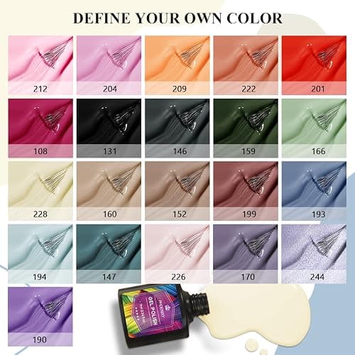 Gel Nail Polish Set-21+3 Pcs Phoenixy Gel Nail Polish Set with Glossy Matte Base Top Coat Popular Nail Art Salon Design Kit Gift for Women thumbnail 3