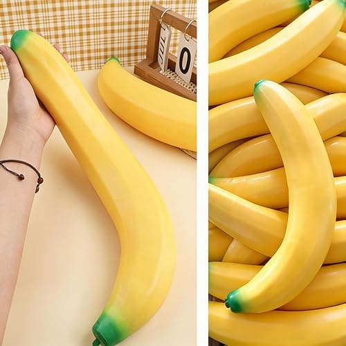Giant Banana Squishy, Jumbo Banana Squishy Fidget Toys, Soft Banana Stress Toy for Stress Relief and Enhancement for Work School (Small-7in) thumbnail 7