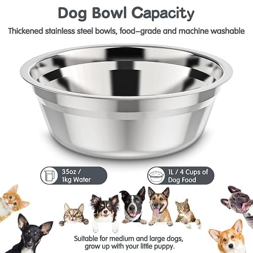 XIAZ Elevated Dog Bowls Large Breed Raised Dogs Bowl Stand Large/Medium Sized Dog Stainless Steel Food Water Bowl Stands 5 Heights Adjustable 9/11/12/14in Pet Feeder Dish Station thumbnail 5