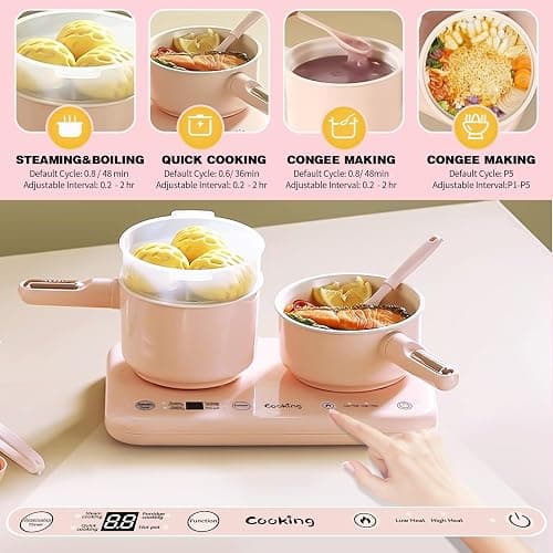 Cicicooie Mini Cooking Sets Real Kitchen for Food Making, Junior Easy Montessori Educational (Pink) thumbnail 3