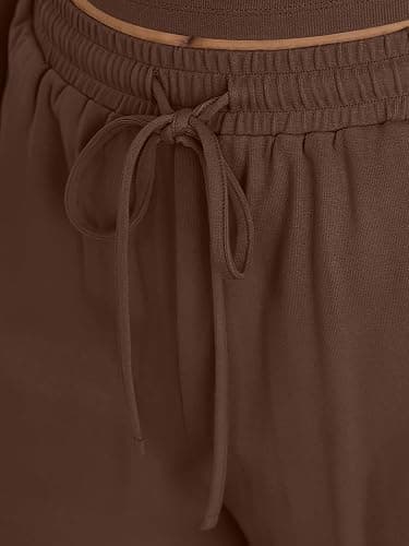 Trendy Queen Women 2 Piece Matching Lounge Sets Clothing Comfiest Wide Leg Pants 2025 Y2K Sweatsuits Fall Airport Outfit thumbnail 5