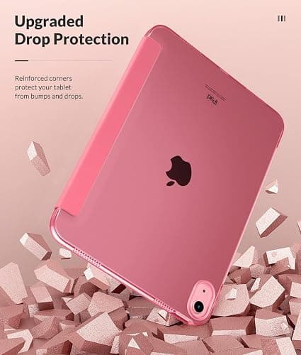 MoKo Case for New iPad (A16) 11th Generation 2025/ 10th Generation 2022, iPad 11 inch/ 10.9 inch Case with Soft TPU Translucent Frosted Back Cover, Auto Wake/Sleep, Support Touch ID, Watermelon thumbnail 8