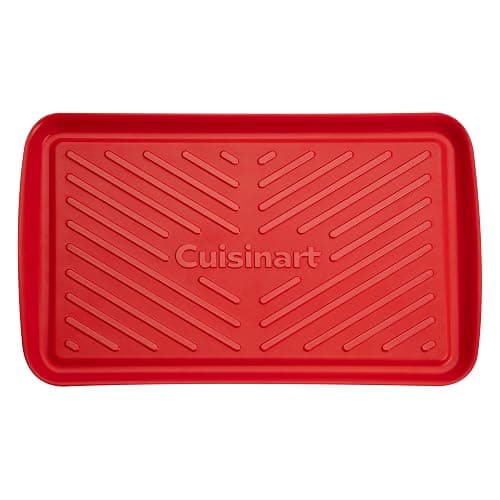 Cuisinart Grilling Prep & Serve Trays, 17x10.5 inch BBQ Tray Safe for Food Handling, 2 Dishwasher Safe Nesting Trays Black & Red, Perfect Grilling Accessories for Cooked & Raw Meat, Fits 6 Burgers thumbnail 8