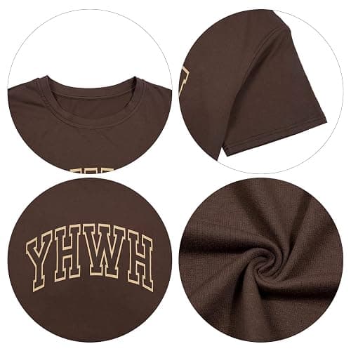 MNLYBABY YHWH Oversized Shirt Women Christian Tshirts Jesus Faith Inspirational Casual Tee Tops thumbnail 6