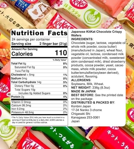 Konbini Japan - 24 Mini Japanese KitKat Chocolate Variety Pack Assortment (12 Flavors X2) Authentic Candy Snacks Wafer Sweets Gift - 24 Cute Small Size thumbnail 2