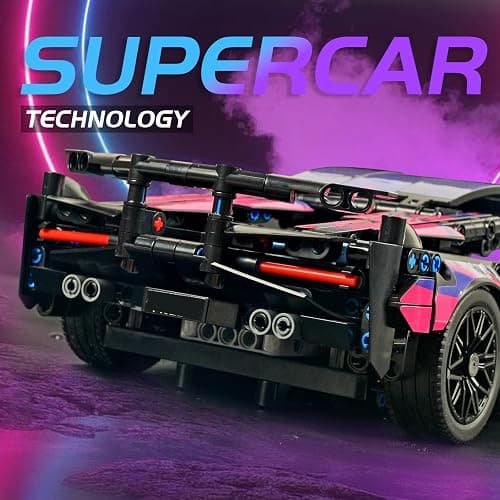 MOCBROPCS STEM Building Car, 1:14 Building Blocks and Construction Toy, Collectible Super Technical Lambo Cars, Gifts for 8-16 Year Old Boys and Adults (1314 pcs) thumbnail 6