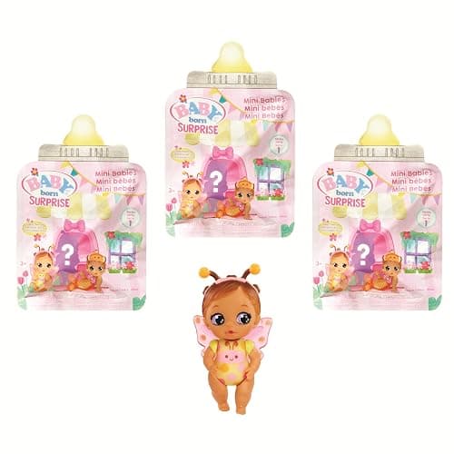 Baby Born Surprise Mini Babies Series 1 3 Pack - Unwrap Surprise Collectible Baby Doll, Butterfly or Mermaid Theme, for Kids Ages 3 and Up - Image 1