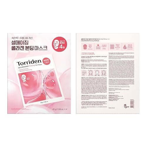 Torriden CELLMAZING Collagen Firming Gel Sheet Mask for Face & Neck (4 Pack) | Smoother, Firmer-Looking Skin with 5D Collagen Complex | Korean Skincare Mask thumbnail 9
