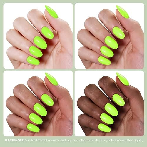 Beetles Neon Green Gel Nail Polish - NeonTide 15ML Full Size/0.51Fl Oz, Hema Free Neon Gel Nail Polish,Soak Off UV LED Lamp Summer Nails Art, Manicure Salon DIY Neon Nails thumbnail 5