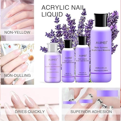 Acrylic Monomer Acrylic Liquid 58ml 2OZ Acrylic Liquid Monomer For Acrylic Powder Acrylic Nail Liquid Monomer For Acrylic Nails Acrylic For Nails Powders & Liquids Acrylic Nail Powder And Liquid thumbnail 4
