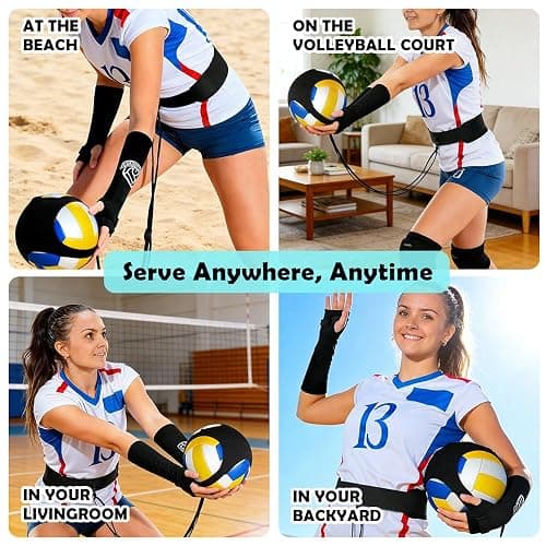 RYNEX Volleyball Solo Training Set with Adjustable Rebound System – Serve, Set & Spike Practice Equipment for Youth, Teens & Adults thumbnail 3