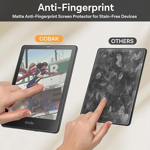 CoBak 3 Pack Anti-Glare Matte Screen Protector for 7" Kindle Paperwhite 12th Gen 2024 & Colorsoft Signature Edition,for Kobo Aura 2 - High Clarity, Fingerprint Resistant - Fine-Grit Texture PET Film thumbnail 6