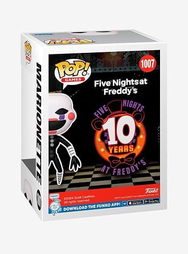 Funko Pop! Games Five Nights at Freddy's Marionette Vinyl Figure, 4.55 inches, 10 Years Anniversary Edition thumbnail 3