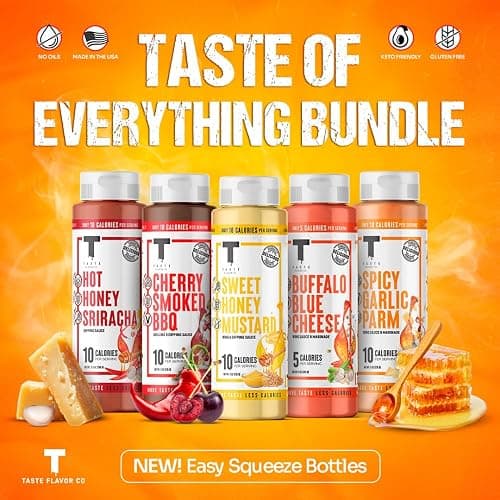 Taste Flavor Co. Grilling, Dipping Sauce and Marinade, Great Tasting, Low-Calorie Sauces, Keto Friendly, No Oils (5 Pack, Variety) thumbnail 4