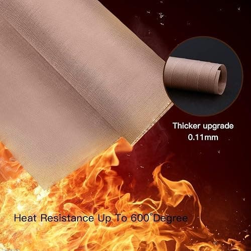 3 Pack PTFE Teflon Sheet for Heat Press Transfer Sheet Non Stick 16 x 20" Heat Transfer Paper Reusable Heat Resistant Craft Mat thumbnail 4