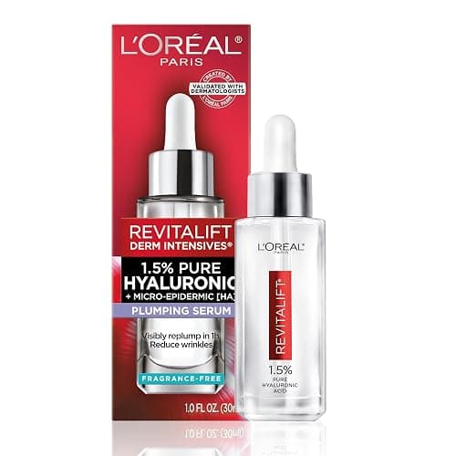 L'Oreal Paris Revitalift 1.5% Pure Hyaluronic Acid Serum for Face, Anti Aging Serum to Hydrate Skin & Reduce Wrinkles, Fragrance Free Skin Care for All Skin Types, 1 Oz - Image 1