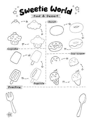 How To Draw 300+ Cute Stuff: Easy Step-by-Step Drawings of Animals, Nature, Vehicles, Food, Fantasy Things,... Book for Kids thumbnail 7