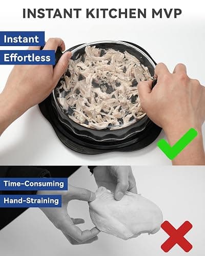 Chicken Shredder Tool Twist for Kitchen, Manual Chicken Breast Grinder Machine for Ground Food, Meat & Vegetables (Elegant Black) - Elegant Black thumbnail 4