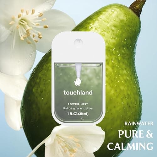 Touchland Hydrating Hand Sanitizer Spray, DYE FREE Trio Set (Rainwater, Unscented, Beach Coco), 1 FL. OZ. Travel Size Power Mist Sprays (Set of 3) thumbnail 5