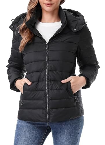 TDYPCI Women's Winter Coat Lightweight Waterproof Puffer Jacket - Quilted Short Down Coat for Women, Warm Winter Jacket thumbnail 7