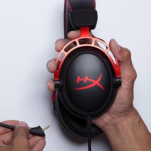 HyperX Cloud Alpha - Gaming Headset, Dual Chamber Drivers, Legendary Comfort, Aluminum Frame, Detachable Microphone, Works on PC, PS4, PS5, Xbox One, Xbox Series X|S, Nintendo Switch and Mobile – Red | Dual Chamber Drivers, Legendary Comfort, Aluminum Frame, Detachable Microphone, Works on PC, PS4 thumbnail 2
