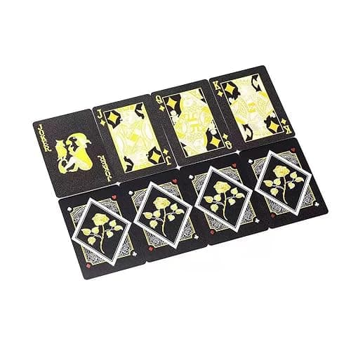 CIBOAN Black Playing Cards,Plastic Playing Card,Waterproof and Super Durable Comfortable to Hold, Good Flexibility,Poker Card Set Suitable for Billiards, Bars, Beach Pools,Gift Playing Cards thumbnail 6