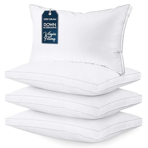 Utopia Bedding Bed Pillows for Sleeping King Size (White), Set of 4, Cooling Hotel Quality, Gusseted Pillow for Back, Stomach or Side Sleepers - Image 1