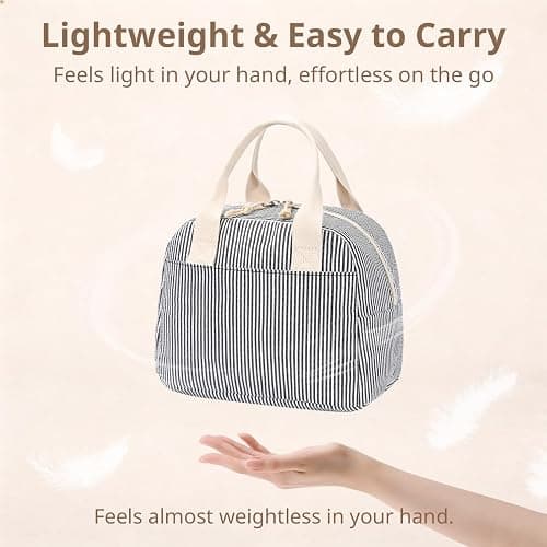 LOVELYWIND Lunch Box for Women Cute Lunch Bags for Women Lunch Tote Bags Reusable Insulated Lunch Box Large Capacity Reusable Insulated Cooler for Work or Travel Gifts or Beach thumbnail 8