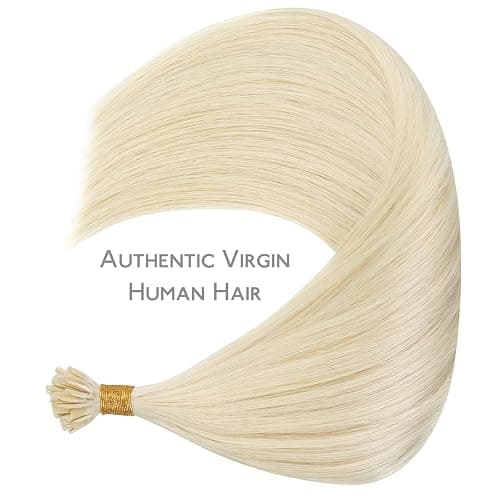 WENNALIFE U Tip Hair Extensions Human Hair, 50g 50s 14 Inch Platinum Blonde Remy Hair K Tip Hair Extension Real Human Hair Invisible Straight Keratin Hair Extensions thumbnail 6