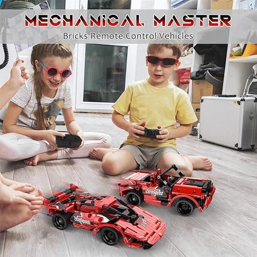 GMAOPHY STEM Building Toys for Kids Age 5 6 7 8 9 10 11 12 Years Old, 2 in 1 Remote Control Racer Car Engineering Kits, Early Learning Building Blocks, Christmas Birthday Gift for Boys Girls Age 8-12 thumbnail 2
