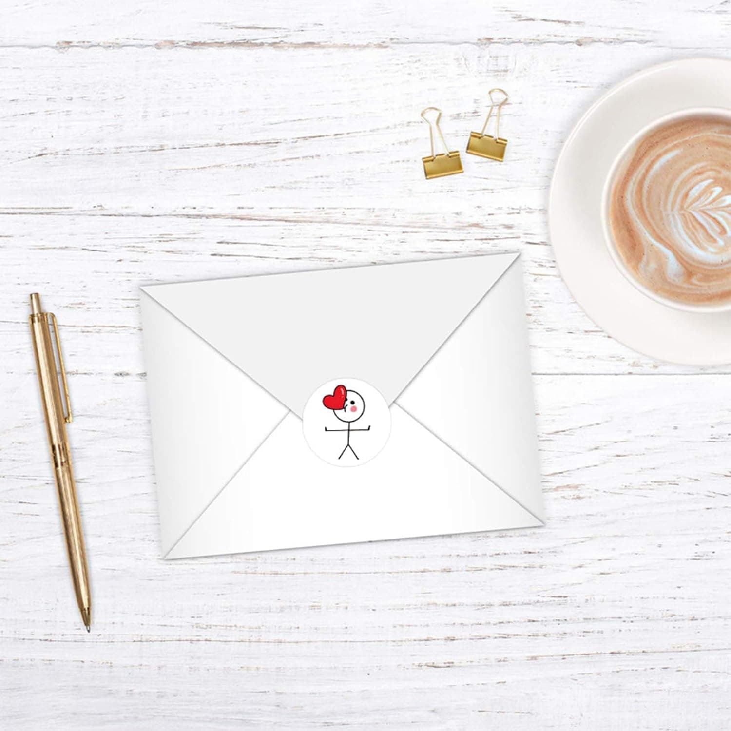 1000pcs Watercolor Thank You Stickers, Round Thank You Adhesive Sticker for Small Business Wedding Supplies Packing Stickers Gift Wrap (2, Cute Cartoon Heart Stickers) thumbnail 7