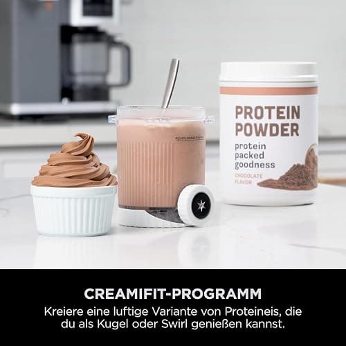 Ninja CREAMi Scoop & Swirl Eismaschine mit 2 Behältern, 13 Funktionen, für Eiscreme, Softeis, Gelato, Sorbet, Milchshakes und mehr, mit Mix-In-Funktion, Platinsilber, NC701EU thumbnail 11