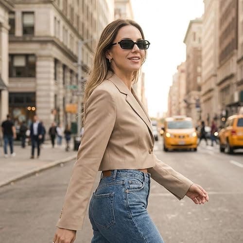 Retro 90s Rectangular Sunglasses for Women, Vintage Trendy Fashion Slim Square Small Frame with UV Protection thumbnail 5