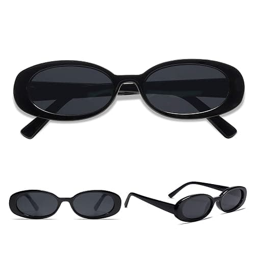 VANLINKER Polarized Retro Oval Sunglasses for Women and Men Small 90s Style VL9580 thumbnail 2
