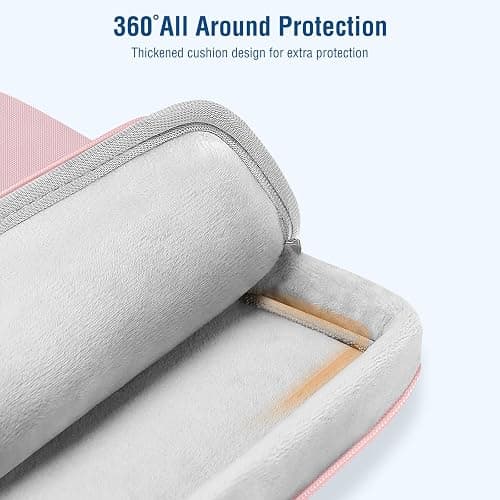 MOSISO 360 Protective Laptop Bag 15.6 inch, 15-16 inch Computer Bag Compatible with MacBook Air 15 inch/Pro 16 inch, HP,Dell,Lenovo,Asus,Notebook, Laptop Carrying Case with Strap&Handle, Pink thumbnail 6