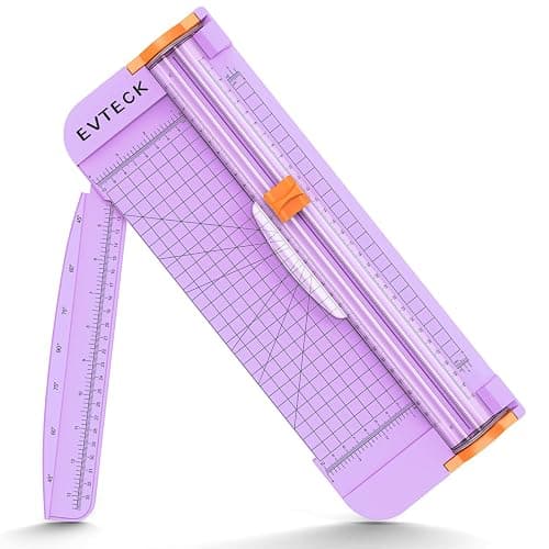 Evteck Paper Cutter 12 Inch Paper Trimmer Slider Crafting Scrapbooking Supplies for A4 Vinyl Photo Cardstock with Security Blade and Foldable Ruler - Image 1