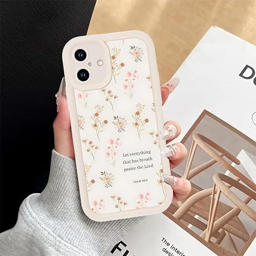 Aoldimu 2 Pack Floral Christian Cross Jesus Bible Verse Phone Cases for iPhone 16 for Women Girls,Soft Shockproof Protective Cover with Christian Quotes for iPhone 16 6.1 " thumbnail 5